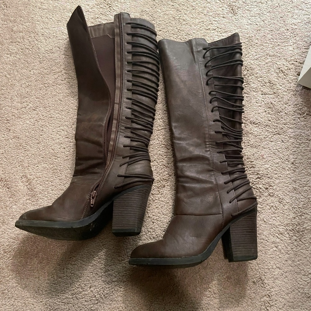 Brown Knee-High Boots